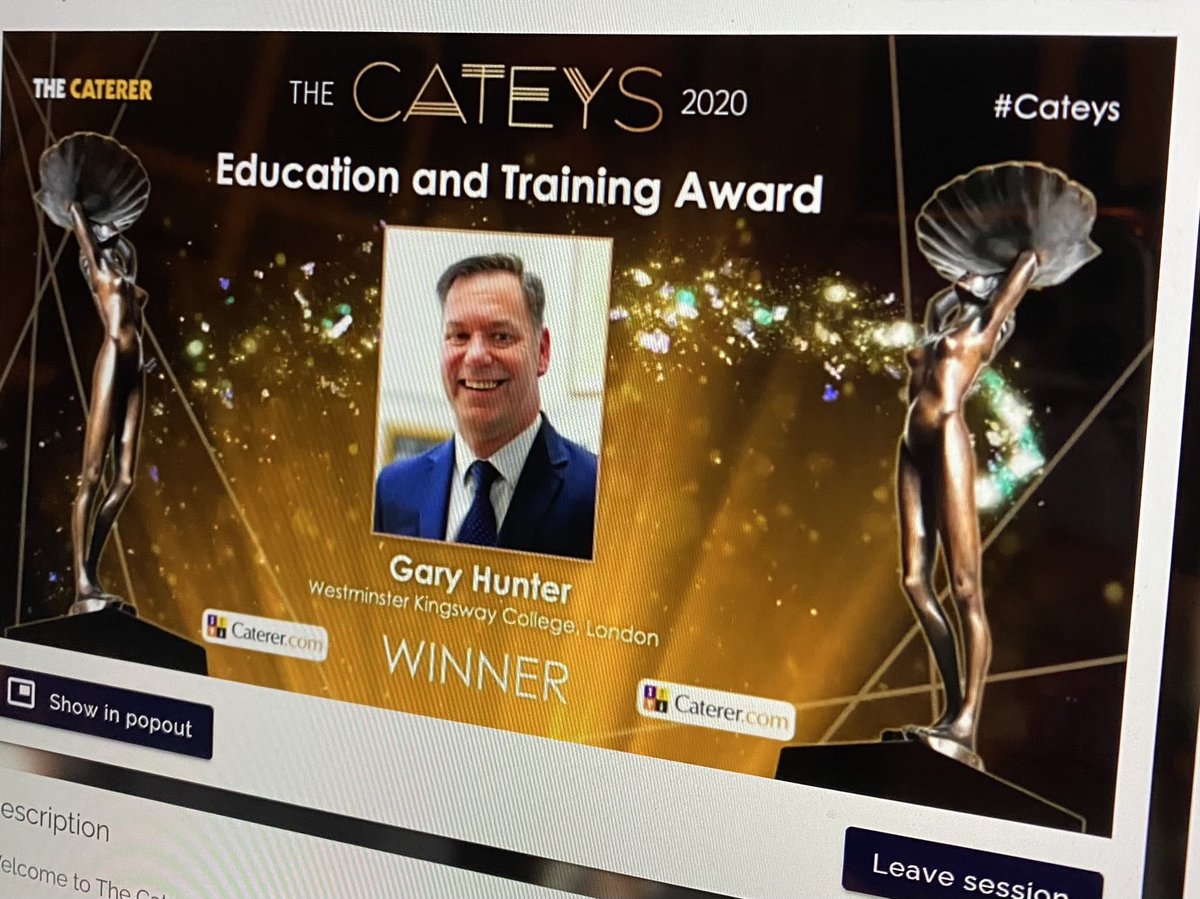 nicholajhunter's tweet photo. So incredibly proud....the hospitality equivalent of the Oscars....hugely proud, you are the best! Making room for the Catey award on the mantle piece 👏👏⁦@GaryHunterChef⁩ https://t.co/Zq7QfpU1lg