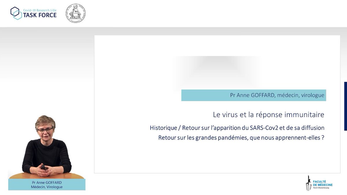 UFR3S_ULille's tweet photo. Ce soir nous accueillons @a_goffard_viro professeur à la faculté de pharmacie de Lille @Pharma_ULille qui revient sur l'apparition du SARS-Cov2, sa diffusion et les grandes pandémies du siècle dernier.
#cycledeconférences #Covid-19 #Taskforce #SSAAL
https://t.co/OMV0zVpO9p https://t.co/ExUw5PX4YP