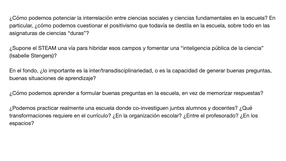 medialabMM's tweet image. ¿Cómo podemos cuestionar el positivismo que todavía se destila en la escuela, sobre todo en las asignaturas de ciencias “duras”? @carlos_almela @fdnc_es lanza preguntas como esta para abrir el debate desde el texto de @acorsin sobre #STEM en #DarnosAire.