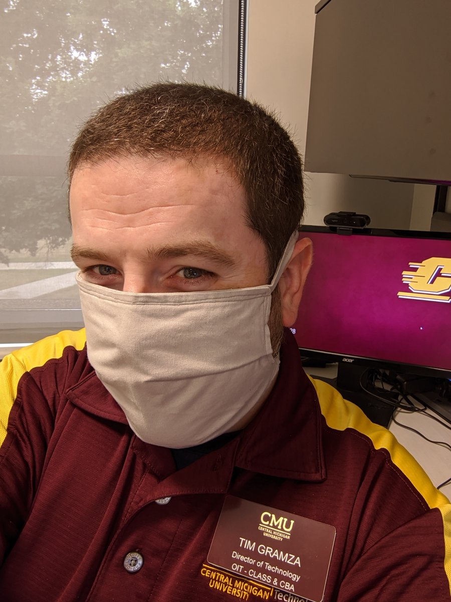 cmichCLASS's tweet photo. Thank you Tim Gramza, our Director of Information Technology, and our entire OIT staff for supporting our technology needs this year! #MaskUp #FireUp #cmichCLASS https://t.co/kg6M0u3V3x