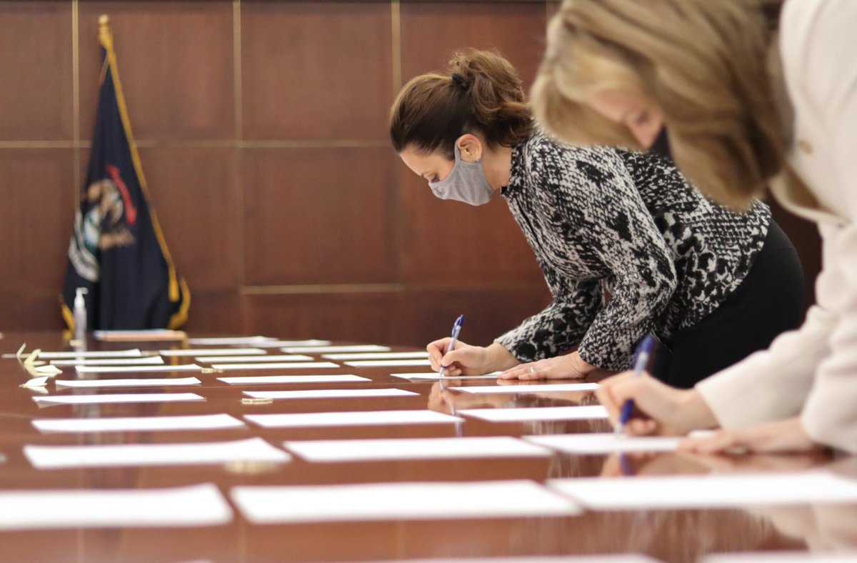 It’s official! Yesterday evening I carried out my duty to sign Certificates of Ascertainment recognizing a slate of Michigan electors for President-Elect Joe Biden and Vice President-Elect Kamala Harris.