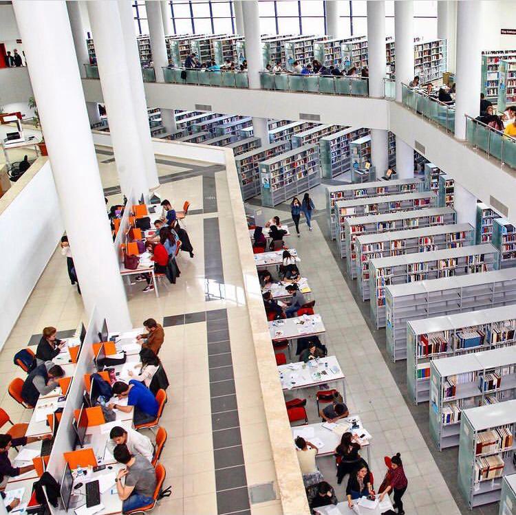 Şimdi kütüphanede sabaha kadar vizelere çalışabilirdik 📒📚📝