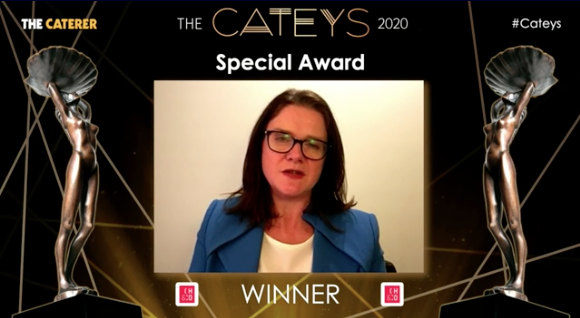 Congratulations to Kate Nicholls on winning Special Award at this year's Cateys!! #hospitality #winner
