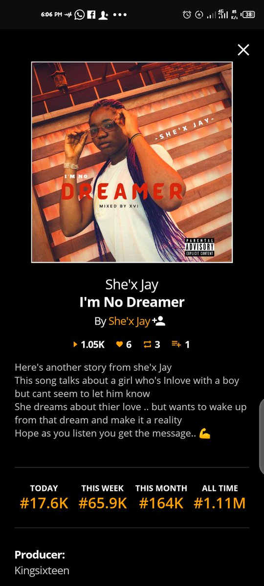 shex_Jay01's tweet photo. My numbers have climbed in the last couple of days 
Don't sleep on my music 
I'd you haven't heard me... Your missing 
Check out my audiomack page and see real talent
https://t.co/b7HcrZx1Ea
Retweet till it gets to the world #Trending #musicartist #Youngcmoney #LytaEverybody #np https://t.co/ZUS99SqqnP