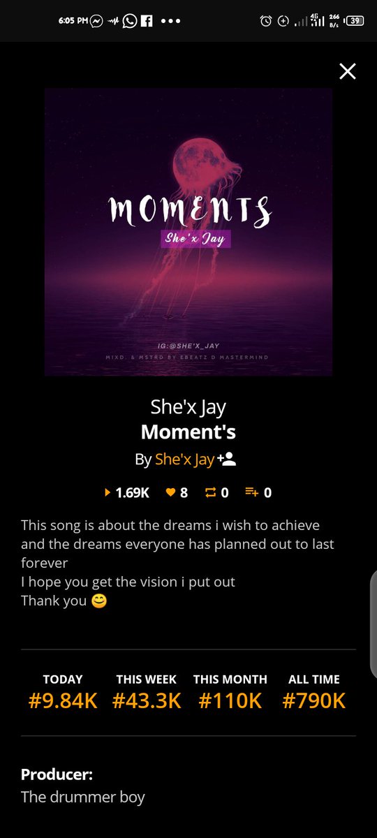 shex_Jay01's tweet photo. My numbers have climbed in the last couple of days 
Don't sleep on my music 
I'd you haven't heard me... Your missing 
Check out my audiomack page and see real talent
https://t.co/b7HcrZx1Ea
Retweet till it gets to the world #Trending #musicartist #Youngcmoney #LytaEverybody #np https://t.co/ZUS99SqqnP