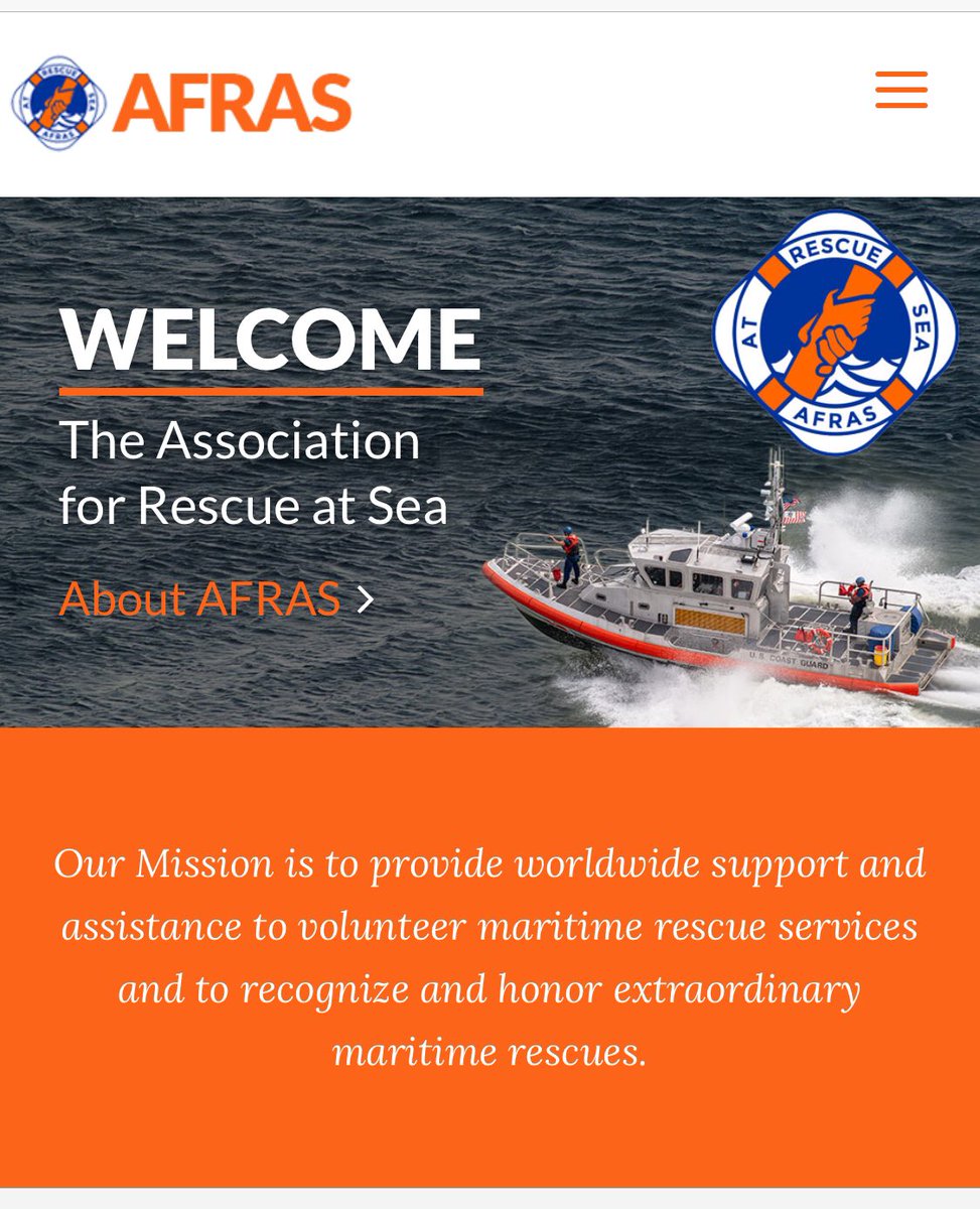 AFRAS_inc's tweet photo. We've (virtually) moved, but our mission is the same - raising funds for volunteer maritime search and rescue organizations around the globe, and honoring heroic rescues. You can now find the Association for Rescue at Sea at our new address: https://t.co/7aJxxQ6f81 https://t.co/toljXfo3bB