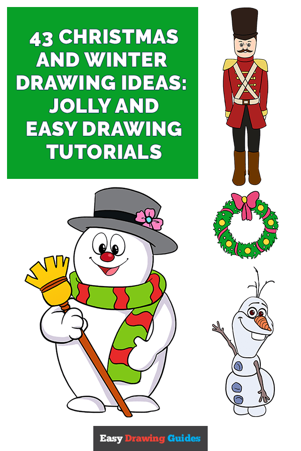 58 Christmas and Winter Drawing Ideas: Easy Drawing Tutorials