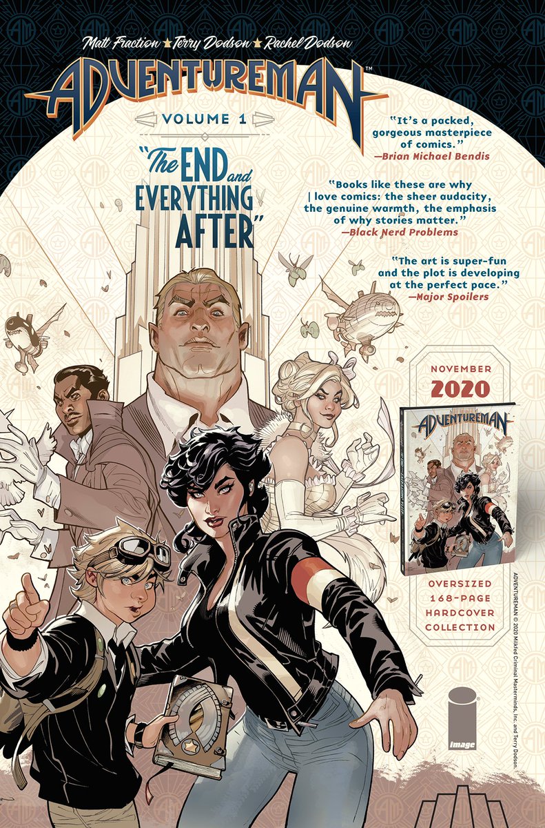 TerryDodsonArt's tweet photo. The OVERSIZED 168 Page ADVENTUREMAN Vol 1 Hardcover is Out DECEMBER 9th from
@ImageComics!
Order from your Local Comics Retailer
https://t.co/04VwpArX99
Diamond ID: AUG200064
Available digitally through @comiXology
#adventureman #fractiondodson https://t.co/0DK68hjW0T