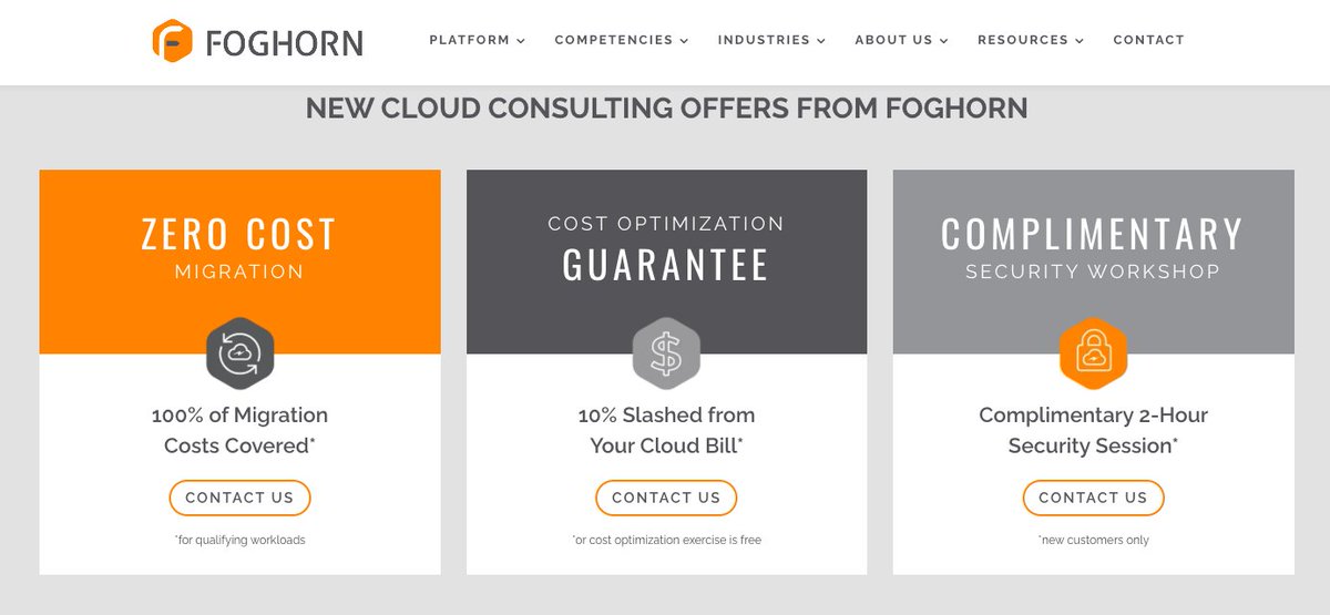 FoghornDelivers's tweet photo. Our Homepage (https://t.co/kQUYWwerY1) is featuring 3 new exciting offers for @awscloud (AWS) Migration, Cost Optimization, and Security. https://t.co/6YIWiwVOWH