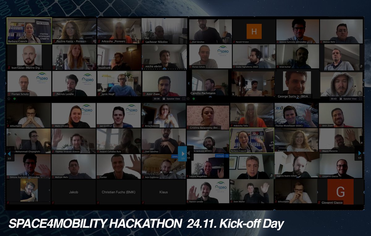 🚀 What a Hack Day?! The #Space4Mobility Hackathon has started with a big boom:
🌍 80 participants joining from all over Europe
🌎 22 amazing teams working on innovative prototypes
🌏 4 big mobility challenges tackled with satellite data
<a href="/EODC_GmbH/">EODC GmbH</a> <a href="/AustriaSpace/">AustriaInSpace</a> <a href="/bmk_infothek/">BMK Infothek</a>