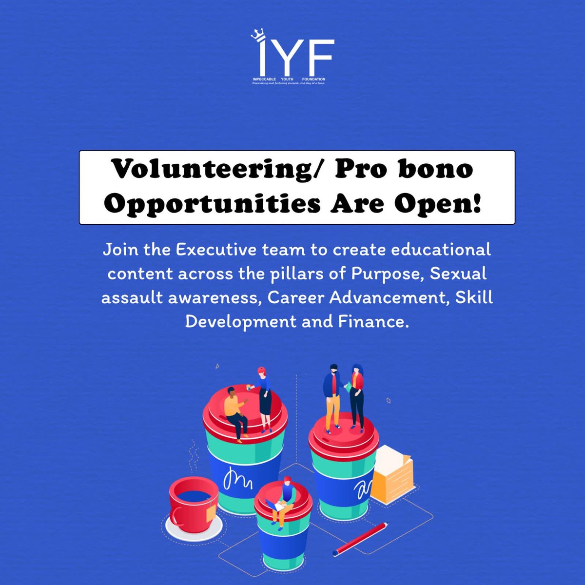 ImpeccableYouth's tweet photo. Are you a graphic designer/a content creator? 
Are you a finance analyst, Research analyst or a Website manager? 
Do you enjoy speaking to children, teenagers and young adults on purpose, identity, non-conformity, personal development, finance or entrepreneurship? https://t.co/1XFG5EWvF6