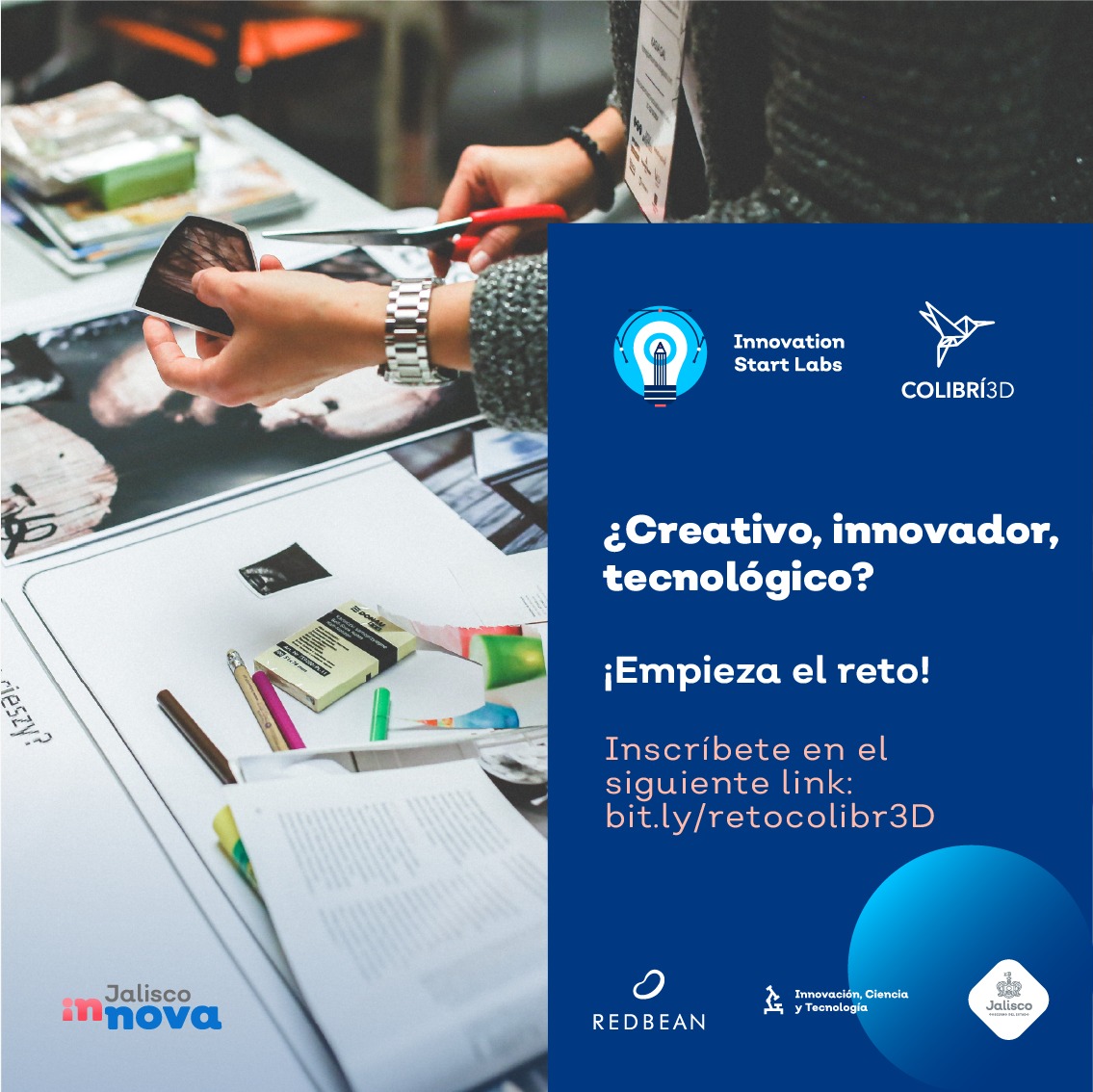 GuzmanLarralde's tweet photo. ¿Tienes ideas sobre contenido de valor para mejorar el sistema educativo de nuestro país? @InnovacionJal en colaboración con @red_Beaners y @Colibri3D, a través de #InnovationStartLabs, ¡tienen un gran reto para ti! Te invito a conocer la convocatoria en: https://t.co/rXt7TXS3UJ https://t.co/I6NCXBrWCM
