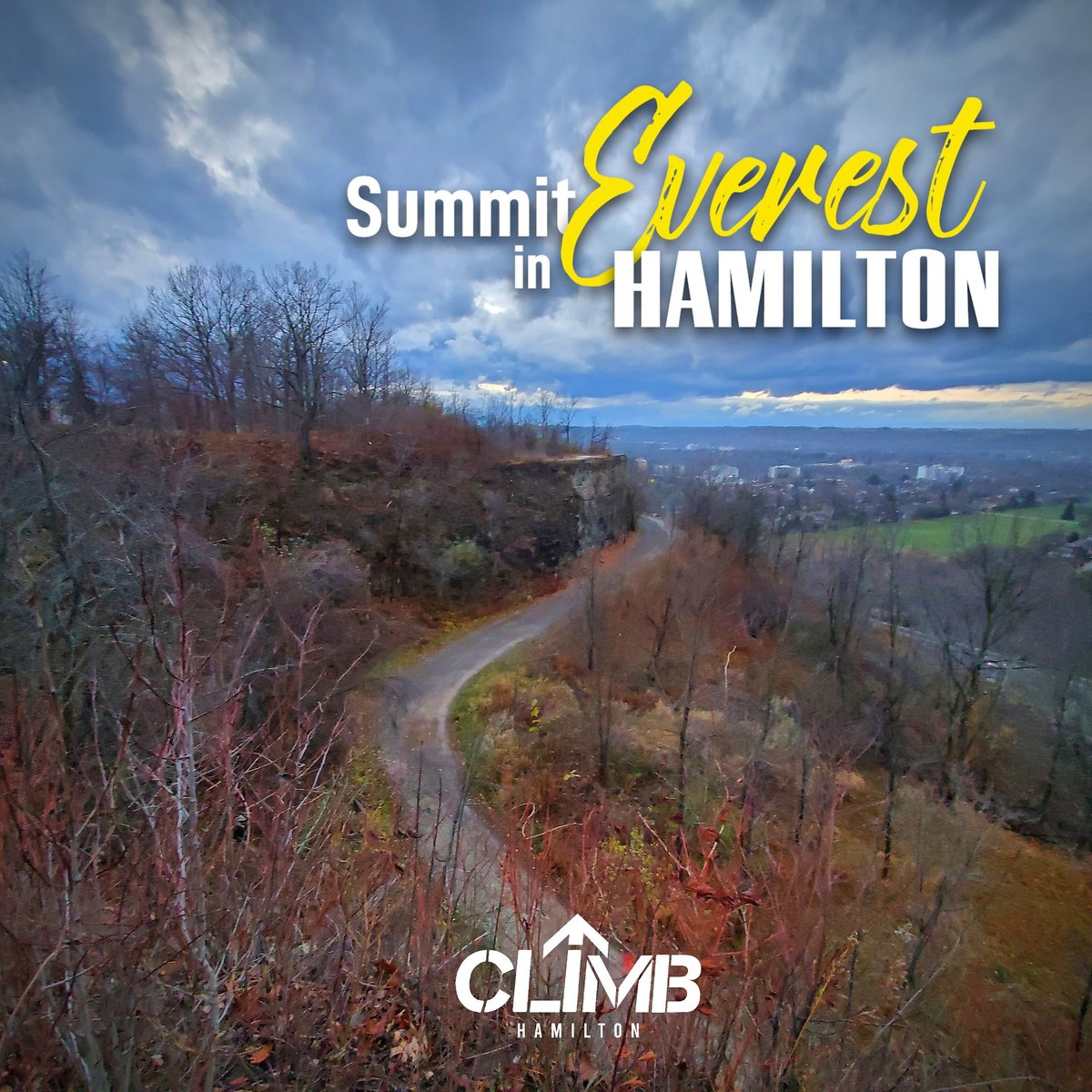 CLIMBHamilton's tweet image. Whether you're running, walking or rolling, and whether it's in one afternoon or across the next 38 days, you've got until December 31 to summit #EverestInHamont with us, climb out of 2020, and raise funds for great initiatives in our community. 
climbhamilton.com
#HamOnt