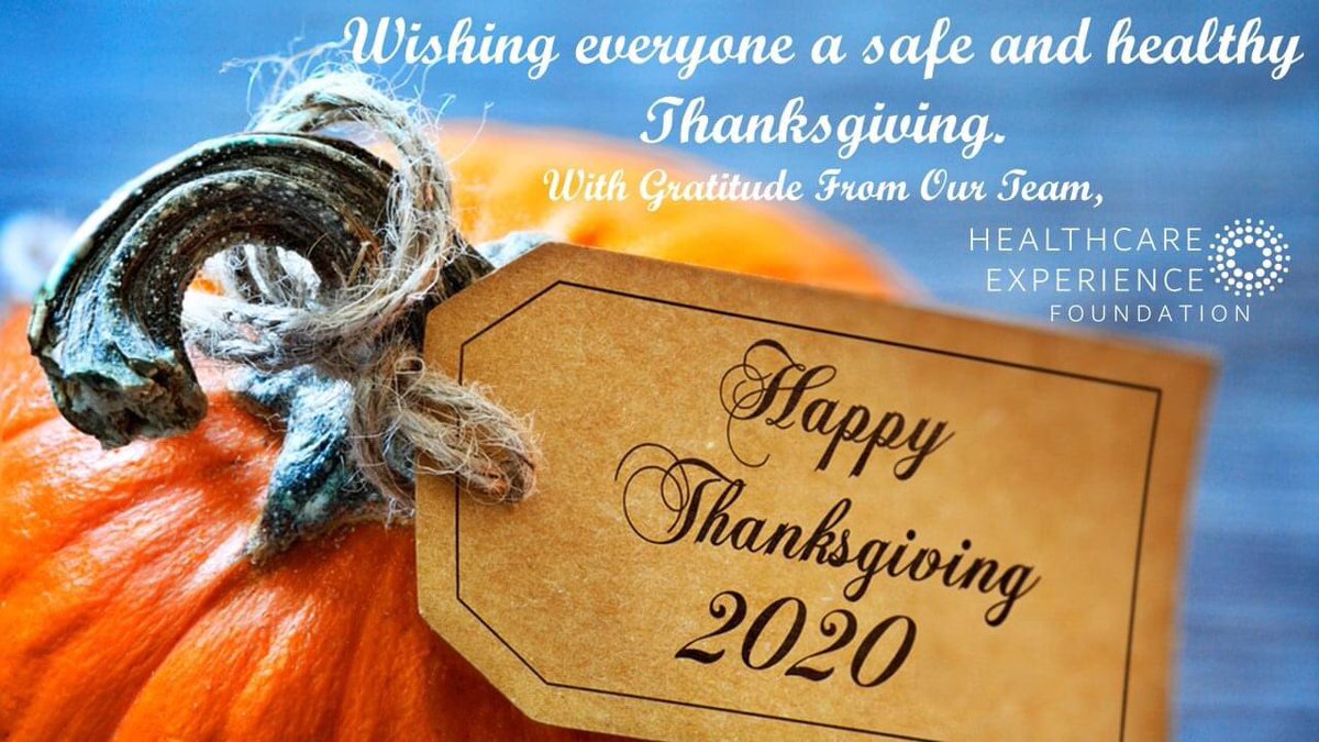 It is with tremendous #gratitude to our #healthcare colleagues, friends, and family that we wish everyone a safe and healthy #Thanksgiving2020.