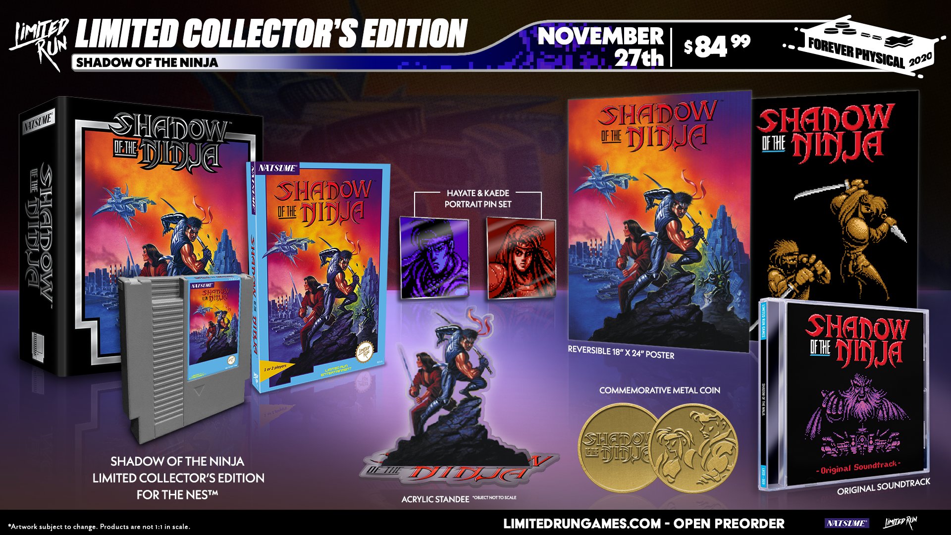 Limited Run Games on X: Grab your katana, Shadow of the Ninja is getting a  classic release on the NES! Pre-orders for both the standard and  collector's edition open this Friday. Bookmark