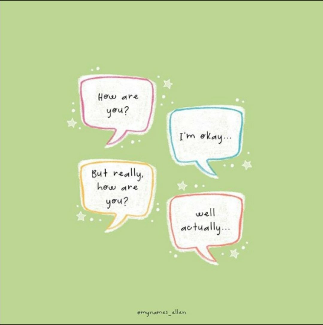 'How are you?' Ask twice, sometimes three times does it 😊 'How are you really?' 💛🖤
#KindnessMatters #LookOutForEachOther
@GHS_PLT @GrangemouthHS