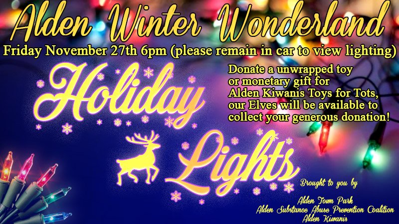 AldenSocialWork's tweet photo. Join us this Friday !! #HolidayLights #ASAPC #ToysforTots @AldenSAPC https://t.co/IsHaJAouzZ