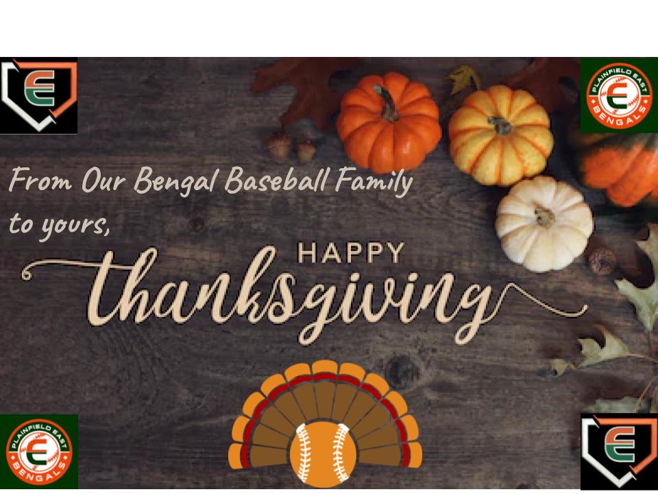 pehsbaseball's tweet photo. Happy Thanksgiving from our families to yours #BengalBaseball #BengalPride https://t.co/OqgAfAo0Yf