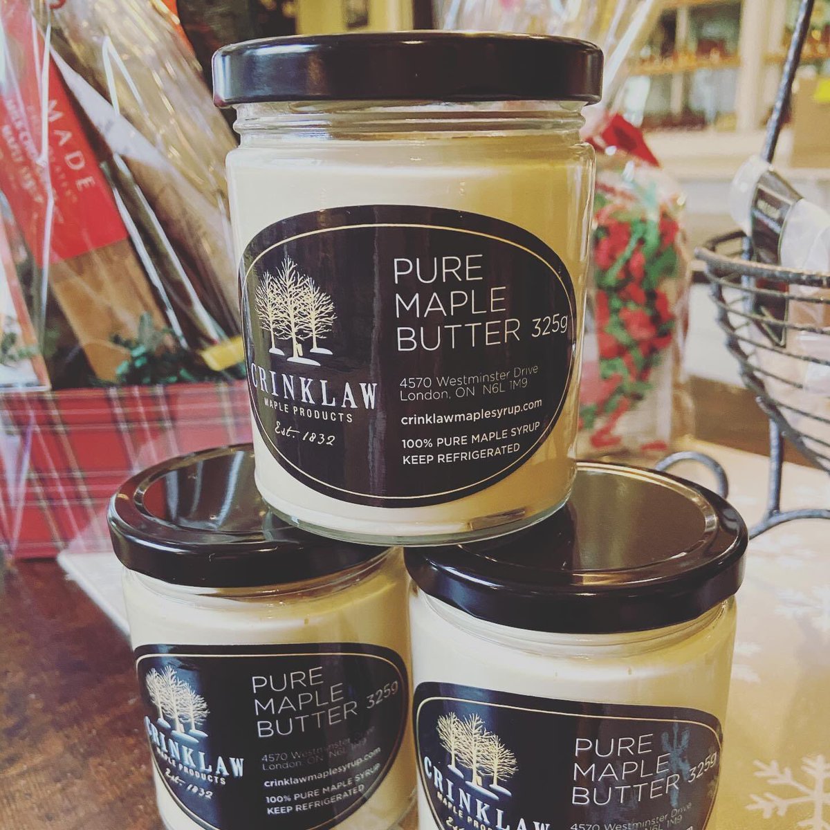 LdnSugarBush's tweet photo. One of the few places in #LdnOnt where you can find this product. Pure #maple butter. Made #local, right here on the farm. Sells out every time! ⁦@tourism_london⁩ https://t.co/IRQLC2ELSx