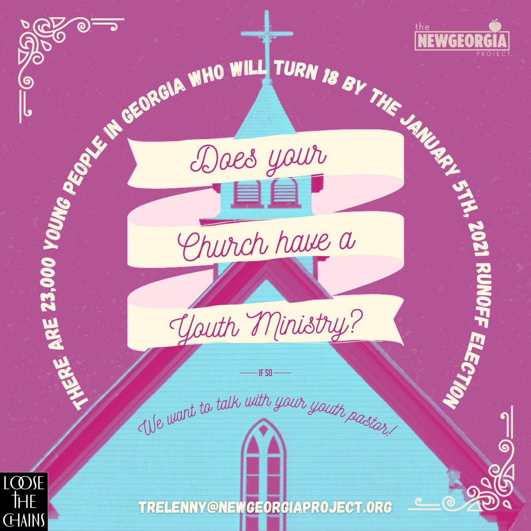 NGPFaith's tweet photo. There’s 23k potential news voters &amp; we wanna register every last one of em. 💪🏿💪🏾 Want to help? If your place of worship includes a youth ministry, we want to talk with your youth pastor about registering young congregants ASAP.

💌 trelenny@newgeorgiaproject[dot]org https://t.co/UaOIWFiOCY