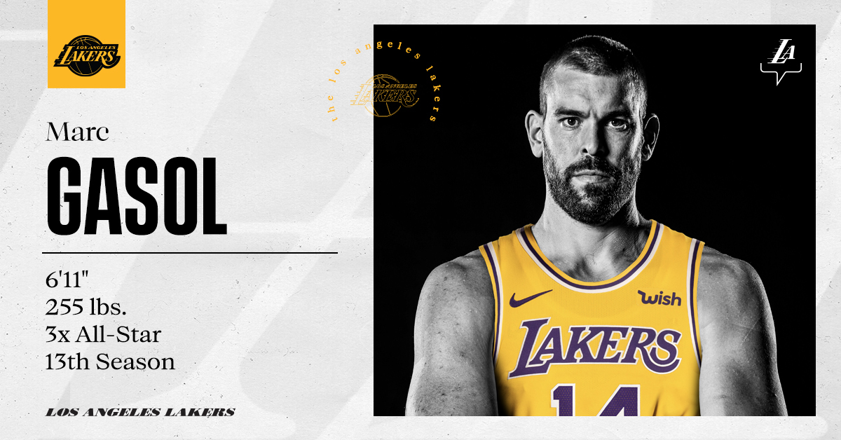 Los Angeles Lakers on X: OFFICIAL: Marc Gasol is a Laker 💛 https