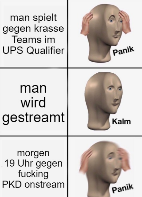 Ein wahrer "bruh" Moment... 
Einschalten morgen 19 Uhr!
twitch.tv/unitedproseries

<a href="/RockstaaaaC/">rockstaAaa.invest</a> <a href="/Snancecs/">Snance</a> <a href="/Pandy_CS/">Pandy</a> <a href="/FlawlessGamingI/">Flawless Gaming</a> <a href="/UNITEDProSeries/">UNITED Pro Series</a>