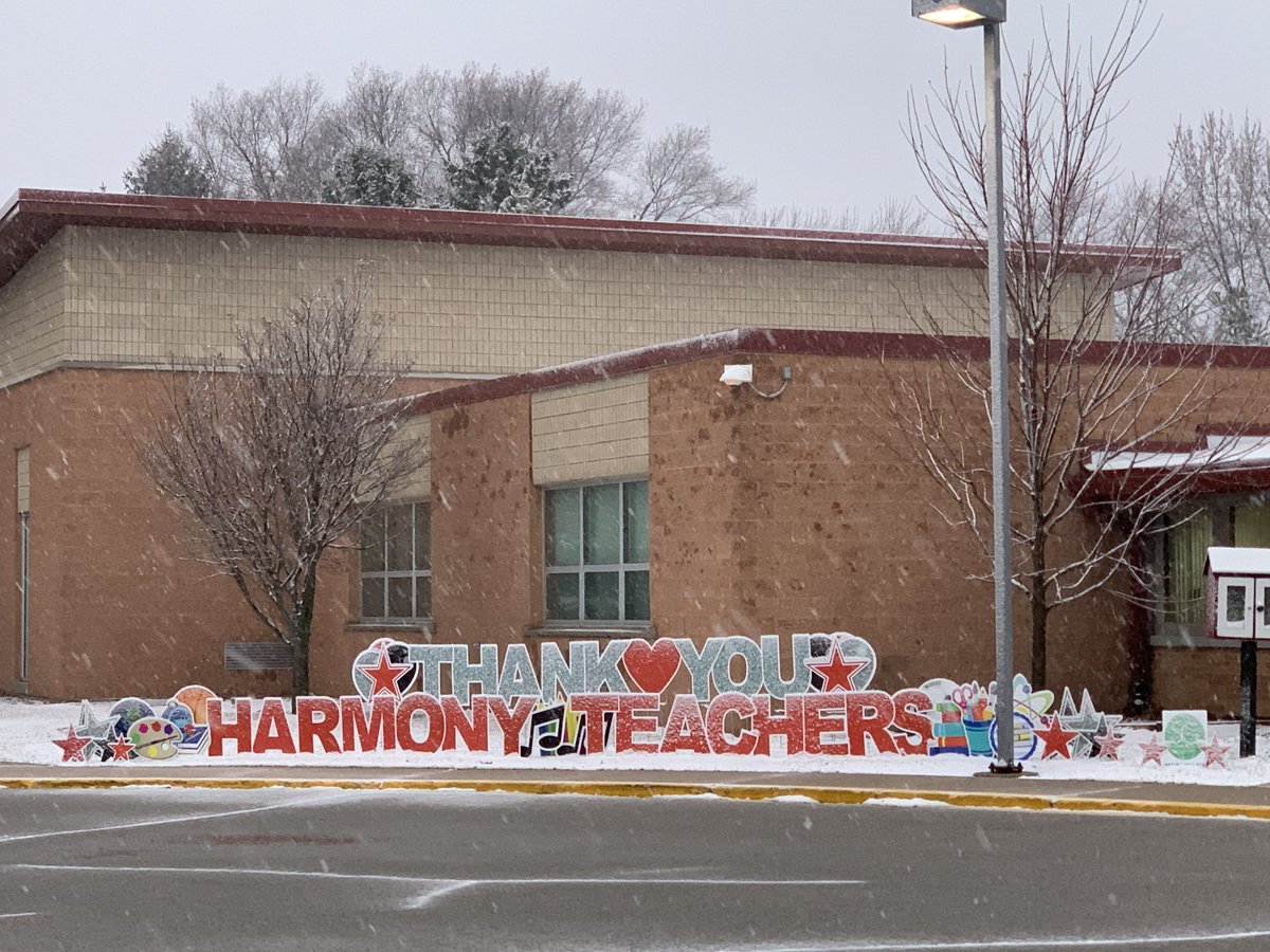 Thank you to Team Harmony for this sign of support for our staff. We appreciate your support and also appreciate our amazing Harmony families! Happy Thanksgiving everyone! #WeAreMilton