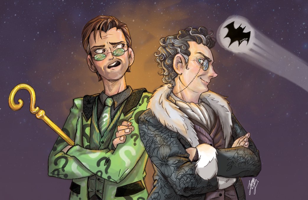 David Tennant as the Riddler and Michael Sheen as Penguin.@neverhidelove I ...