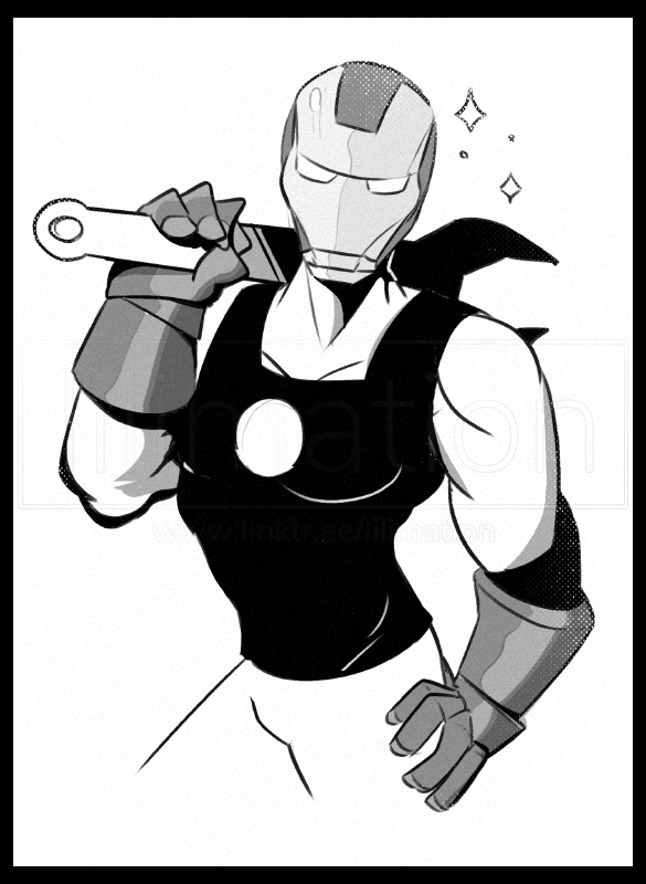 lilianimation's tweet photo. a cool boi this evening #ironman https://t.co/EAkTm8guxO