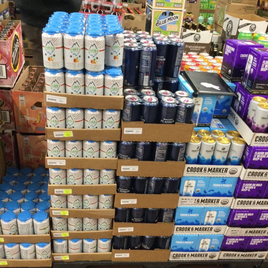 pakkaseltzer's tweet photo. See those beautiful can on the left? Our hard seltzer just landed at UDABC liquor stores across Utah and it's the first craft seltzer to be available in stores like these. Hard seltzer is a great alternative to boozy beverages found around the Thanksgiving table. #BePakka https://t.co/s3NyFaDLh5