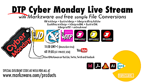 DTP Cyber Monday Livestream Event: Discuss Big Sur, InDesign 2021, Affinity, Markzware Demos, Giveaways, Q&A, Raffle (1 Lucky Winner) + more! Come join us for November 30, 2020 live video broadcast! #Big_Sur #InDesign_2021 #Affinity https://t.co/9NhjYIyifM https://t.co/5W7jTC9K1Z