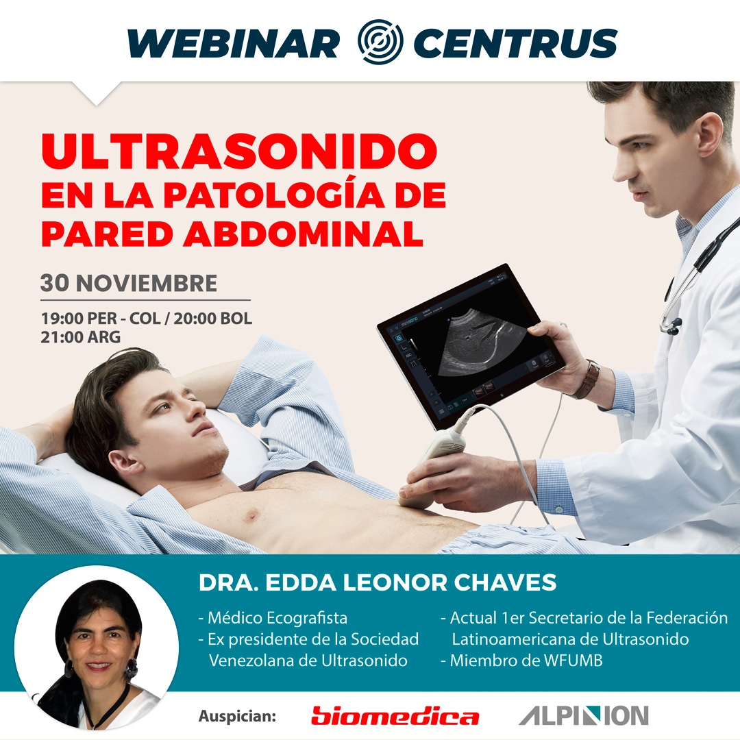 escuelacentrus's tweet photo. #WEBINAR CENTRUS
Ultrasonido en la patología de Pared Abdominal
.
✔️ Fecha: Lunes 30 de Noviembre
.
✔️ Registrese en:
https://t.co/eLYqq1lJ73
.
✔️ Dra. Edda Leonor Chaves
Médico Ecografista
.
👉 Se entregará Certificado https://t.co/uJH65huOLd