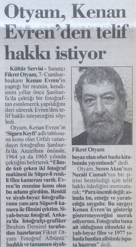 "Hâlâ köylülere jandarma dayağı, hâlâ kitap yasakları, hâlâ halktan yana olmaya çalışanlara işkence.Ne geçiyor elimize?Ne kazanıyoruz bunlardan? İşsizlere iş alanları mı açabiliyoruz, yeryüzüuygarlığına yeni eserler mi katabiliyoruz?” #FikretOtyam