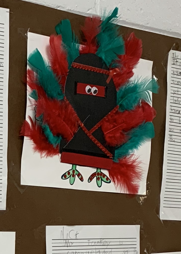 KESBulldogs's tweet photo. With Thanksgiving on the way, our 1st graders set out to hide the turkeys!  Can you spot them? 💚🐾🦃 @OCSD1 https://t.co/KSzeY1JbYo