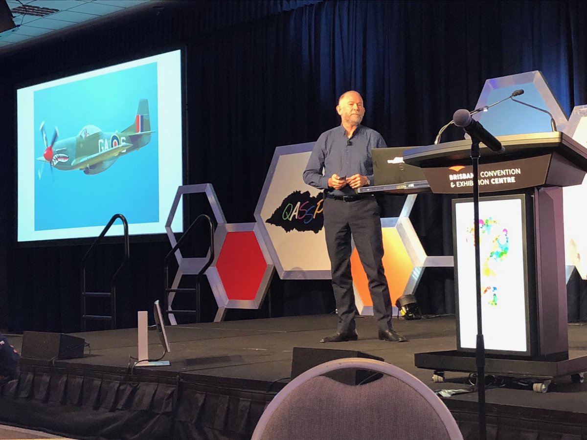 Day 2 QASSP Leadership Conference. Dr David Turner sharing his Ted Talk style presentation as one of four extreme after dinner speakers#qassp2020