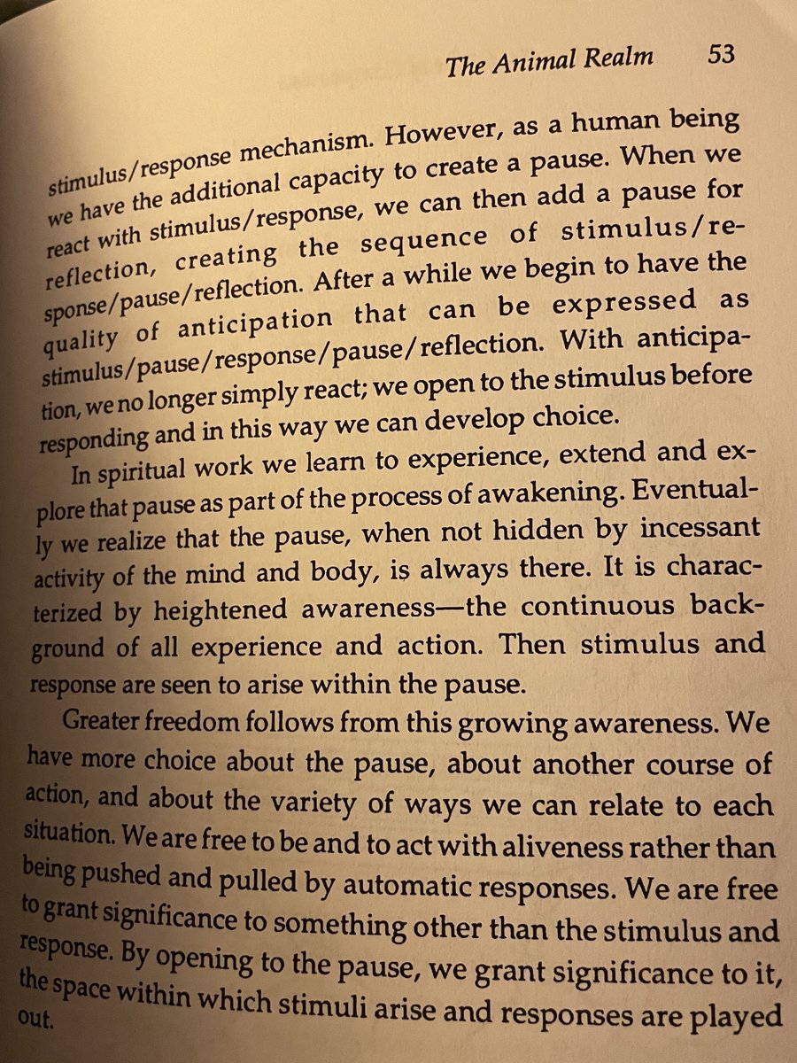 the realization that boundaries are fluid/relative and also indicate connections is one of the antidotes here. instead of hiding and withdrawing, we see that we can host others within our community. also, noticing the pauses which are inherent in any stimulus/response mechanism