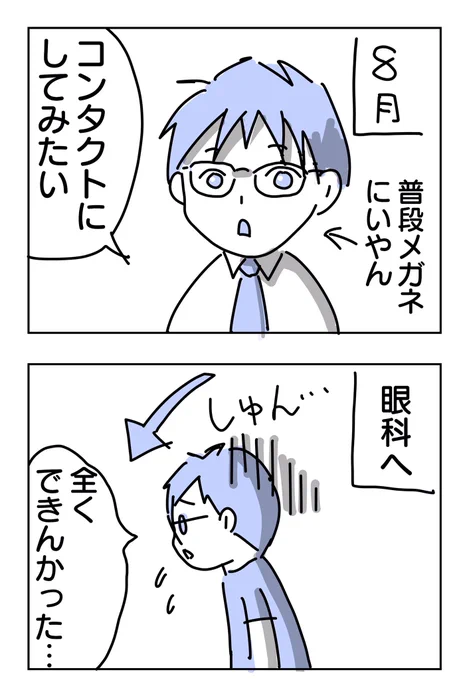 にいやんのコンタクト道

#育児漫画?
#いけやん漫画 