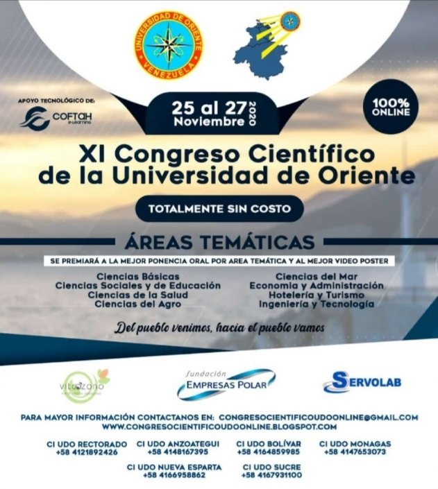 CNTQ_Vzla's tweet photo. Coordinación de energía y ambiente del @CNTQ_Vzla estará presente en el XI Congreso Científico de la Universidad de Oriente del 25 al 27 de noviembre 2020. @Gabrielasjr 
@Mincyt_VE https://t.co/S5YLkIRZhD