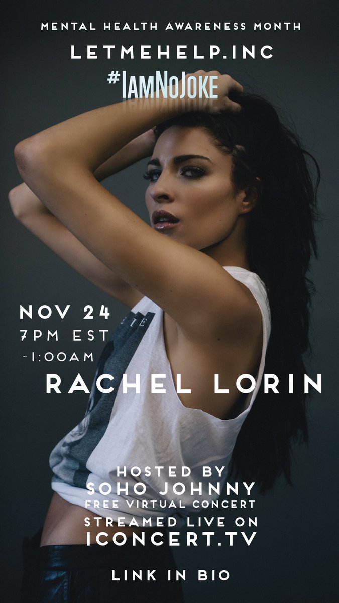 IAMNOJOKESONG's tweet photo. The incredible @RLorinOfficial will play a stunning tribute to her late father Fred this evening at 7:00PM EST with her new song ‘Goodbye’ for #MentalHealthAwareness surrounded by a gauntlet of rock icons for @letmehelpinc #bullyingawareness link in bio https://t.co/OrGwxRp4St
