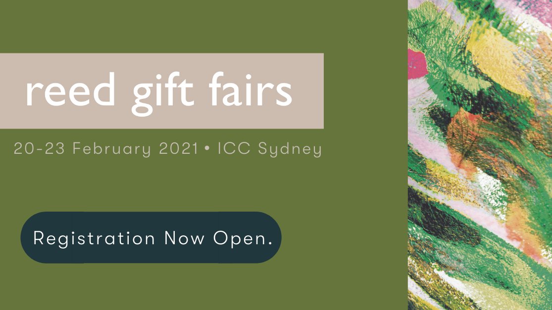 Registration for Reed Gift Fairs Sydney 2021 is now open! ✨Taking place at the ICC Sydney from 20-23 February, over 500 brands are already confirmed, with a further 200 more confirmed for <a href="/Life_Instyle/">Life Instyle</a>, co-located in the same venue. Register free here > bit.ly/372qn0Y
