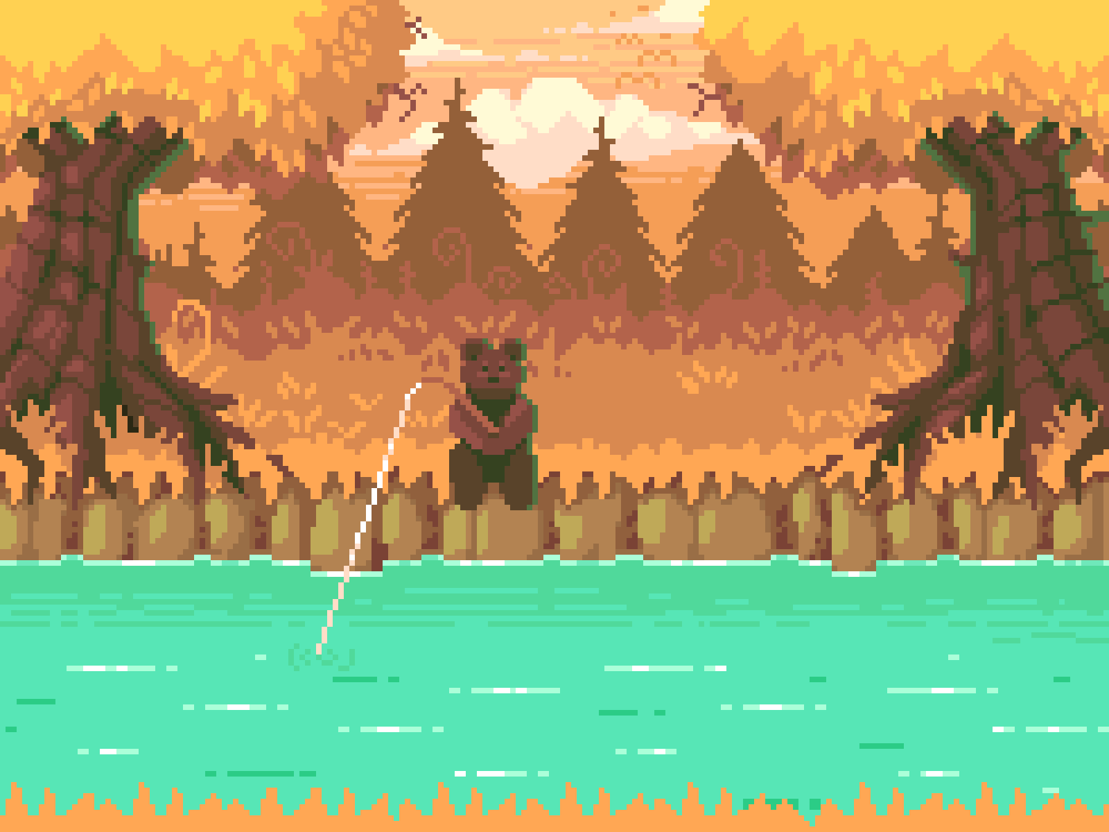 Autumn Vibes - #4 - 32x32 Pixel ARt Sketches