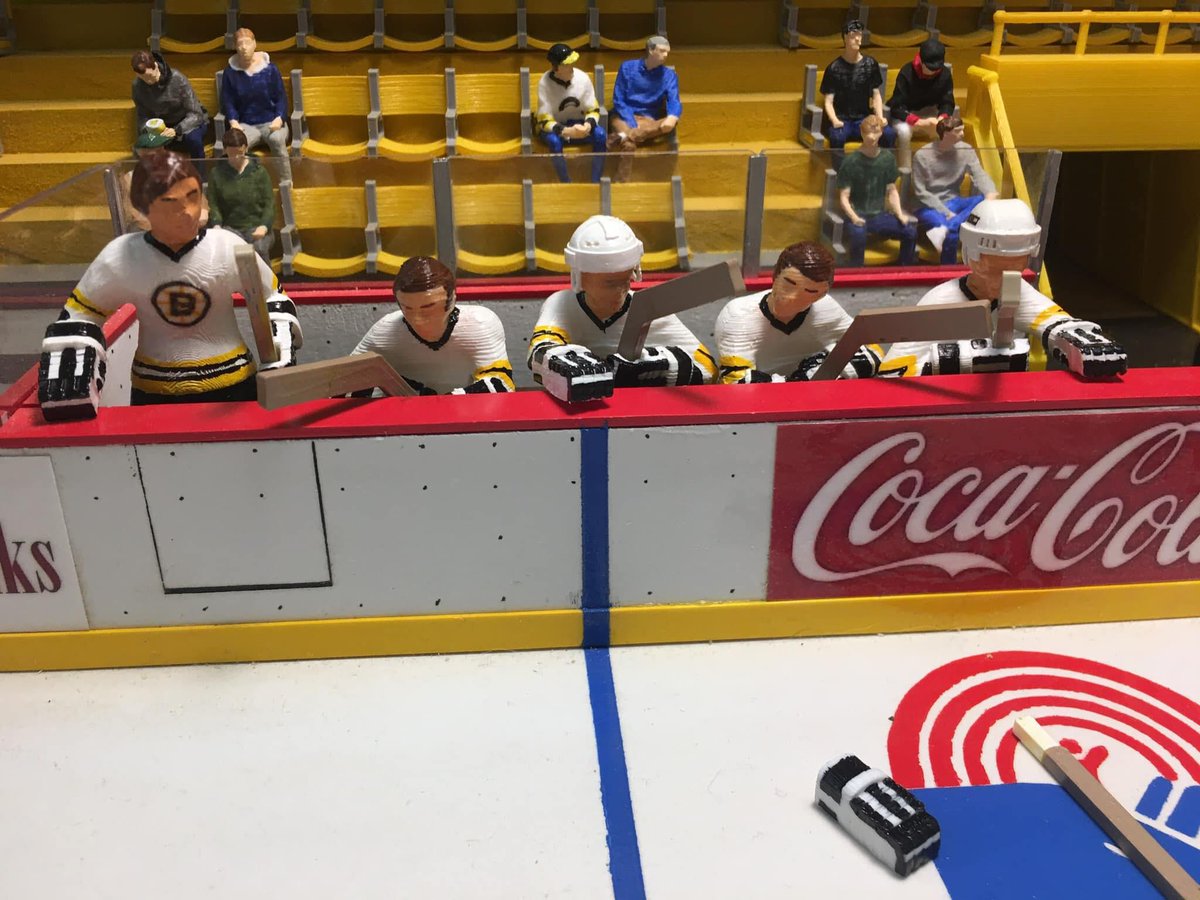 NHL's tweet photo. This Boston Garden table hockey arena is the best thing you'll see today. 👏

(📷 FB/Trent Buhler, @NHLBruins) https://t.co/4nOLX1iYMS