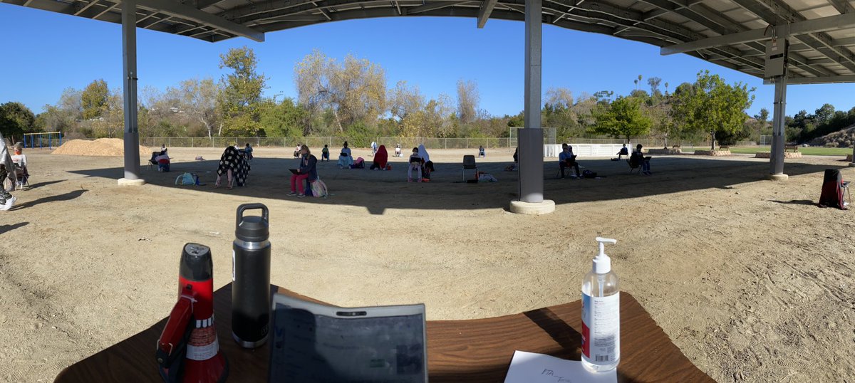 aaron__acosta's tweet photo. Outdoor classroom.. Gotta be smart b4 Thanksgiving break.. #COVID19 #pandemicteaching #outdoorlearning  #outdoors @MonteVistaBobca https://t.co/XNmizr6Xn1