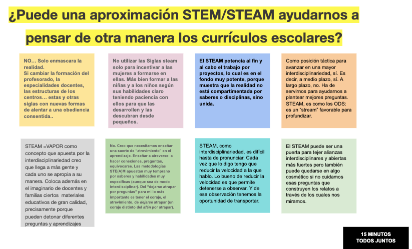medialabMM's tweet image. Un aprendizaje interdisciplinar, un cruce caleidoscópico, perfiles híbridos y un modelo ecosistémico invitan a ir más allá de las siglas #STEM o #STEAM.
Cada escuela requiere su propio proyecto pedagógico, enhebrando disciplinas y cada niño/a debe ir descubriendo sus habilidades.