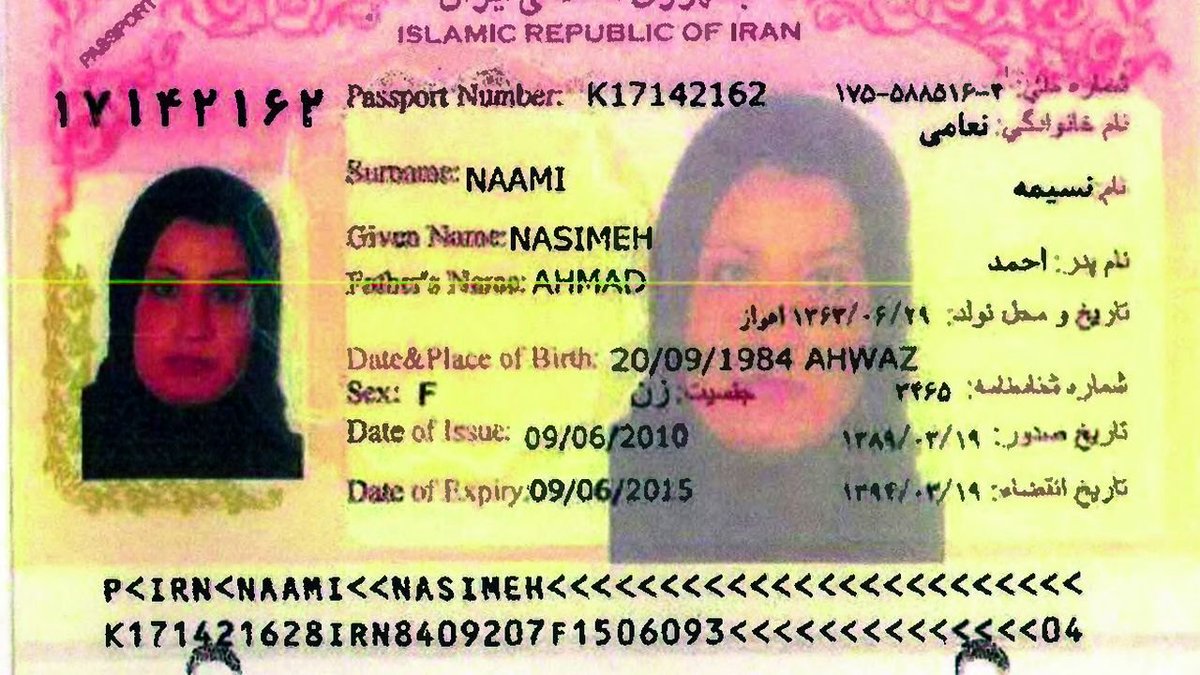 Nasimeh repeatedly travels back to Iran.Nasimeh is recognized as an Iranian refugee in 2010. Still, between 2010 and 2018, she will travel back to Iran 13 times, often even with an Iranian business visa. No stamps from those trips are found in her passport. #IWasATarge