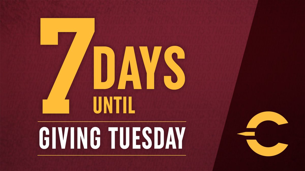 Next week the Stingers men's hockey team will participate in #GivingTuesday for the first time. On Dec. 1, we are asking you to help us continue our rise to the top of the Canadian university circuit.
➡️bit.ly/35YQczs
#CUhockey #CUstingers #CUpride