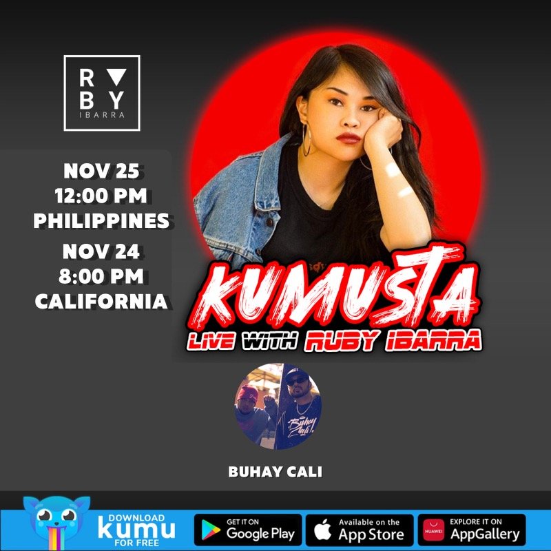 BuhayCali's tweet photo. 2nite we on @kumuPH wit @rubyibarra tune in! https://t.co/sMPyEqzbcf