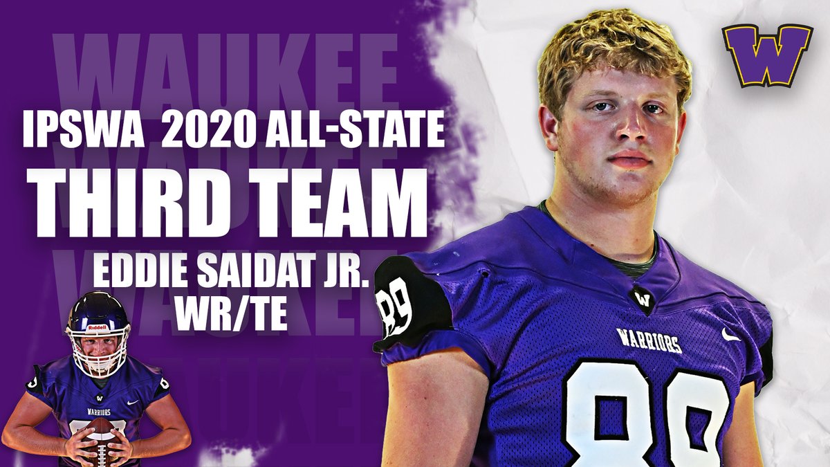 WaukeeFB's tweet photo. Great honor Eddie- well done!
#IPSWA
#WFLA
#WarriorPride https://t.co/X0Re5PsYMr