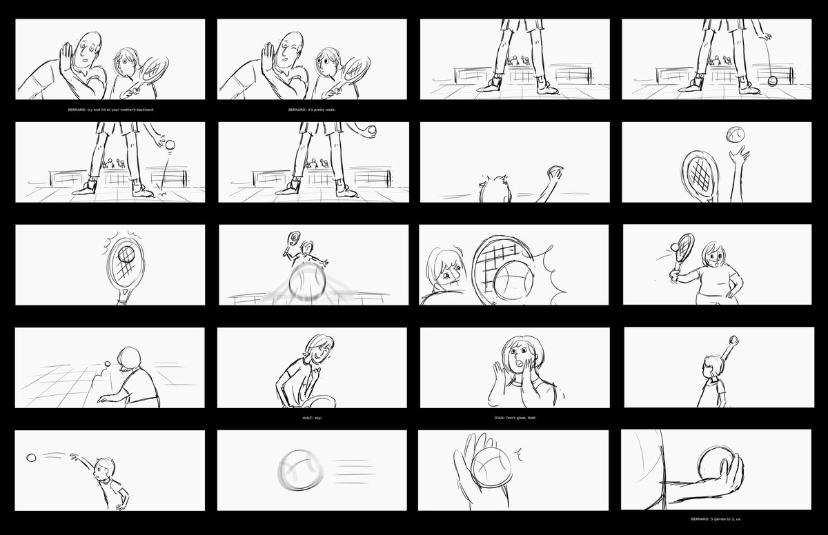 sofzitou's tweet image. thought I’d post the storyboard layouts from my most recent sequence