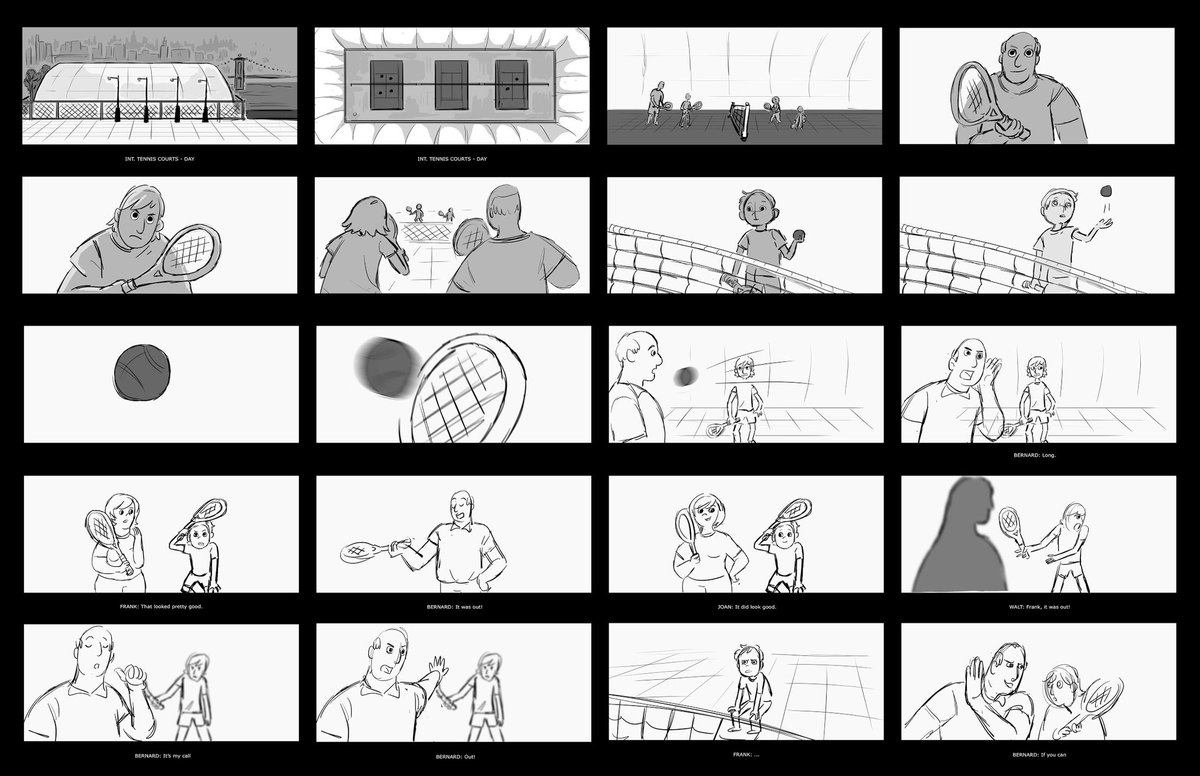 sofzitou's tweet image. thought I’d post the storyboard layouts from my most recent sequence